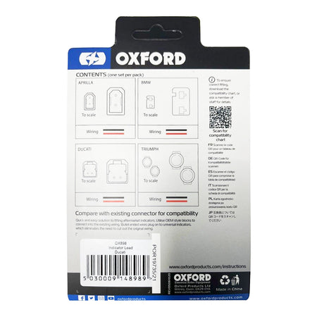 Oxford Indicator Leads Ducati