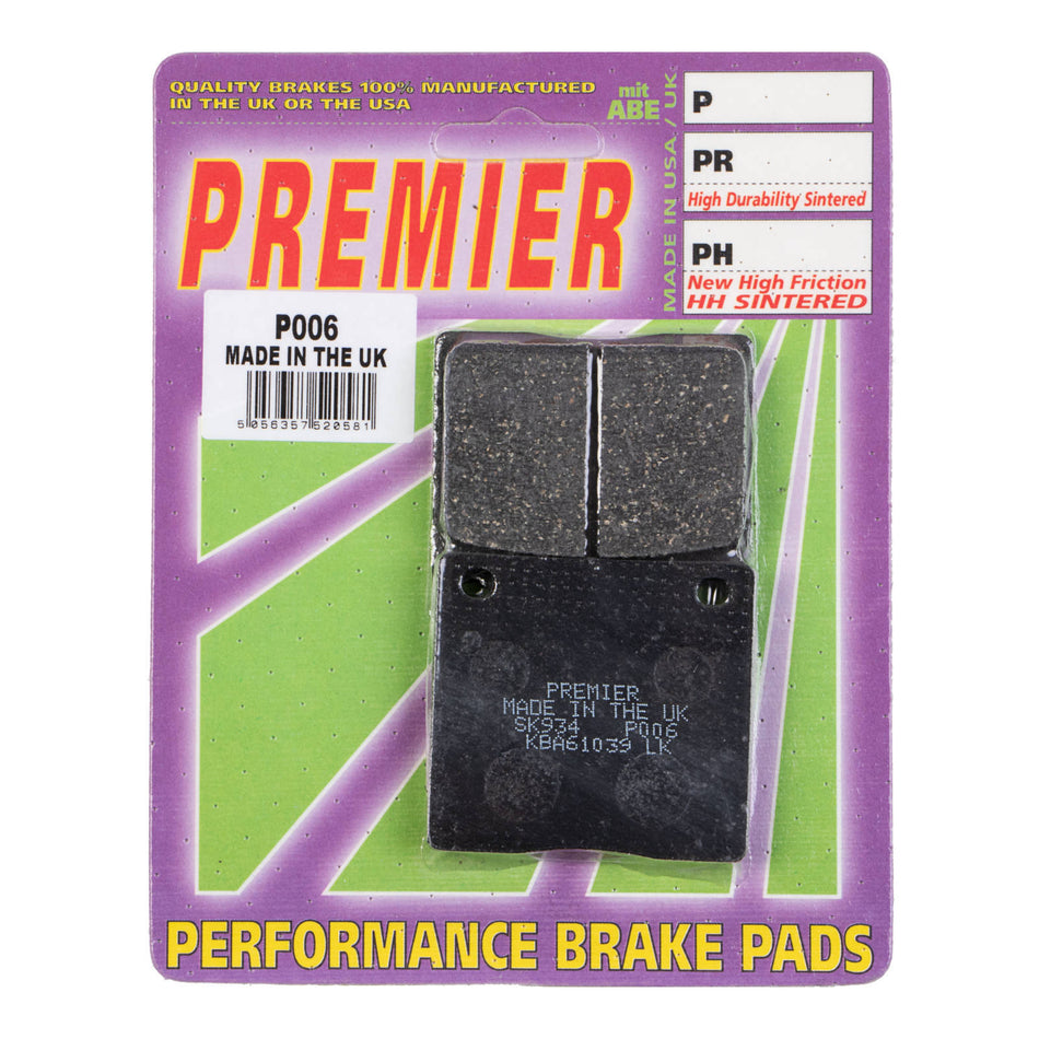 Premier Brake Pads - P Organic Standard