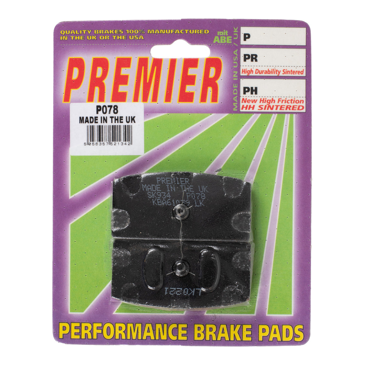 Premier Brake Pads - P Organic Standard