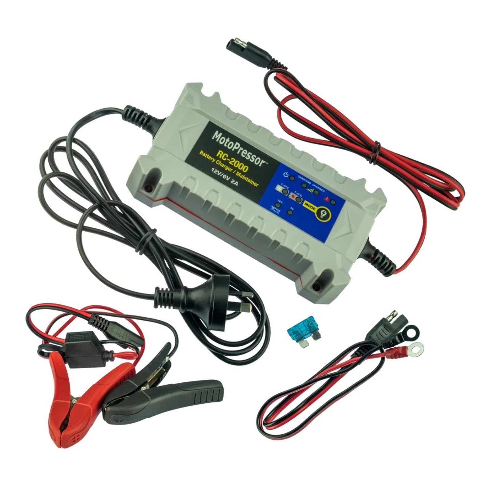 MotoPressor RC-2000 Battery Charger and Maintainer - 2000mA