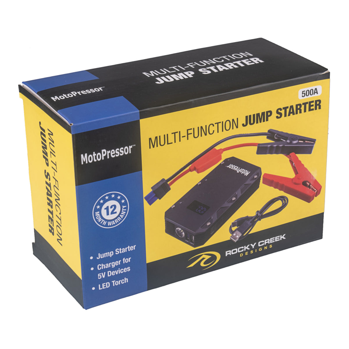 Rocky Creek MotoPressor Jump Starter 500AMP (UN3481)