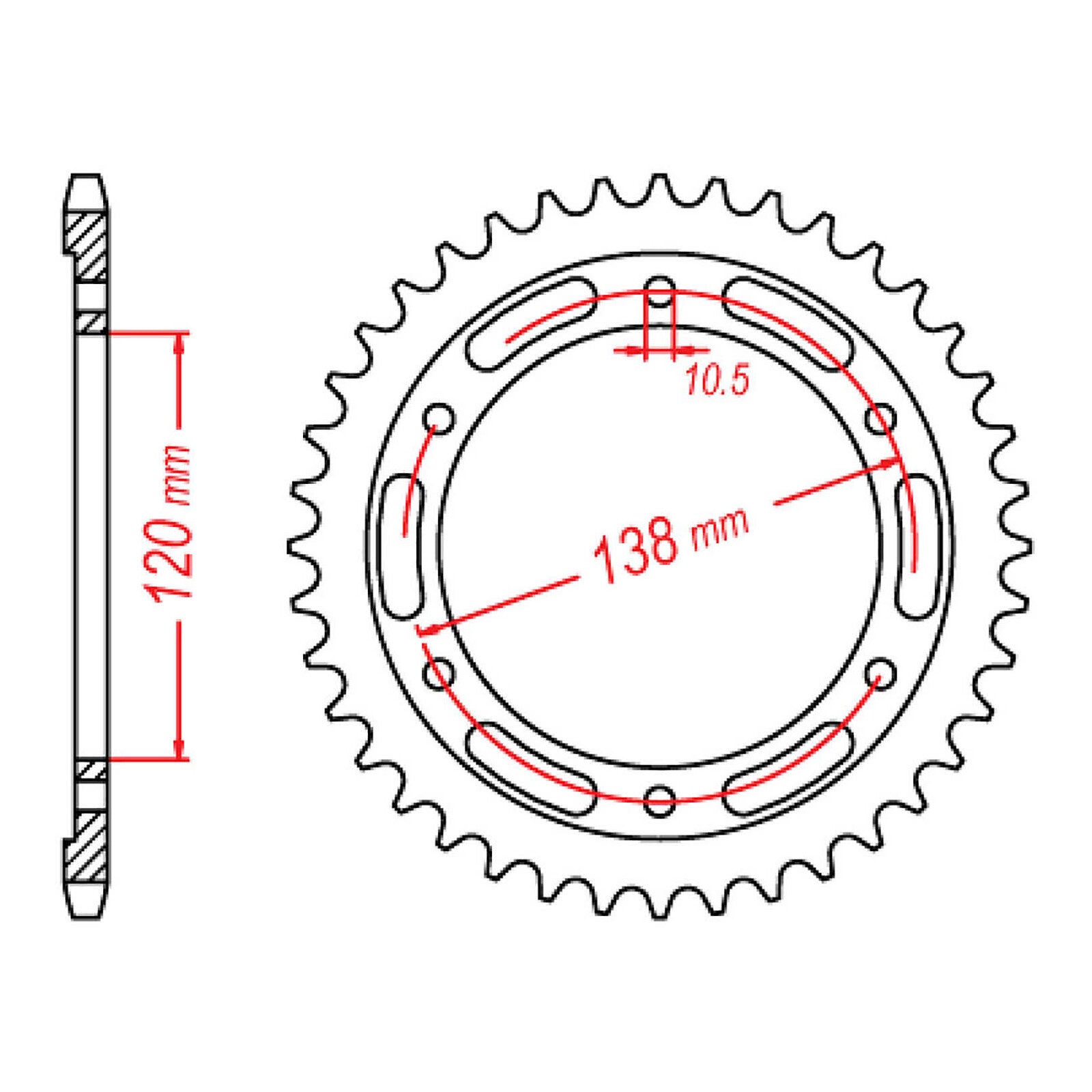MTX 1220 Steel Rear Sprocket #520 (11-KYJ)