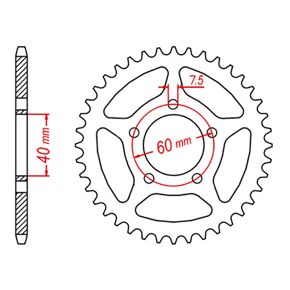 MTX KTM 50 Steel Rear Sprocket #415 (11-KM3)