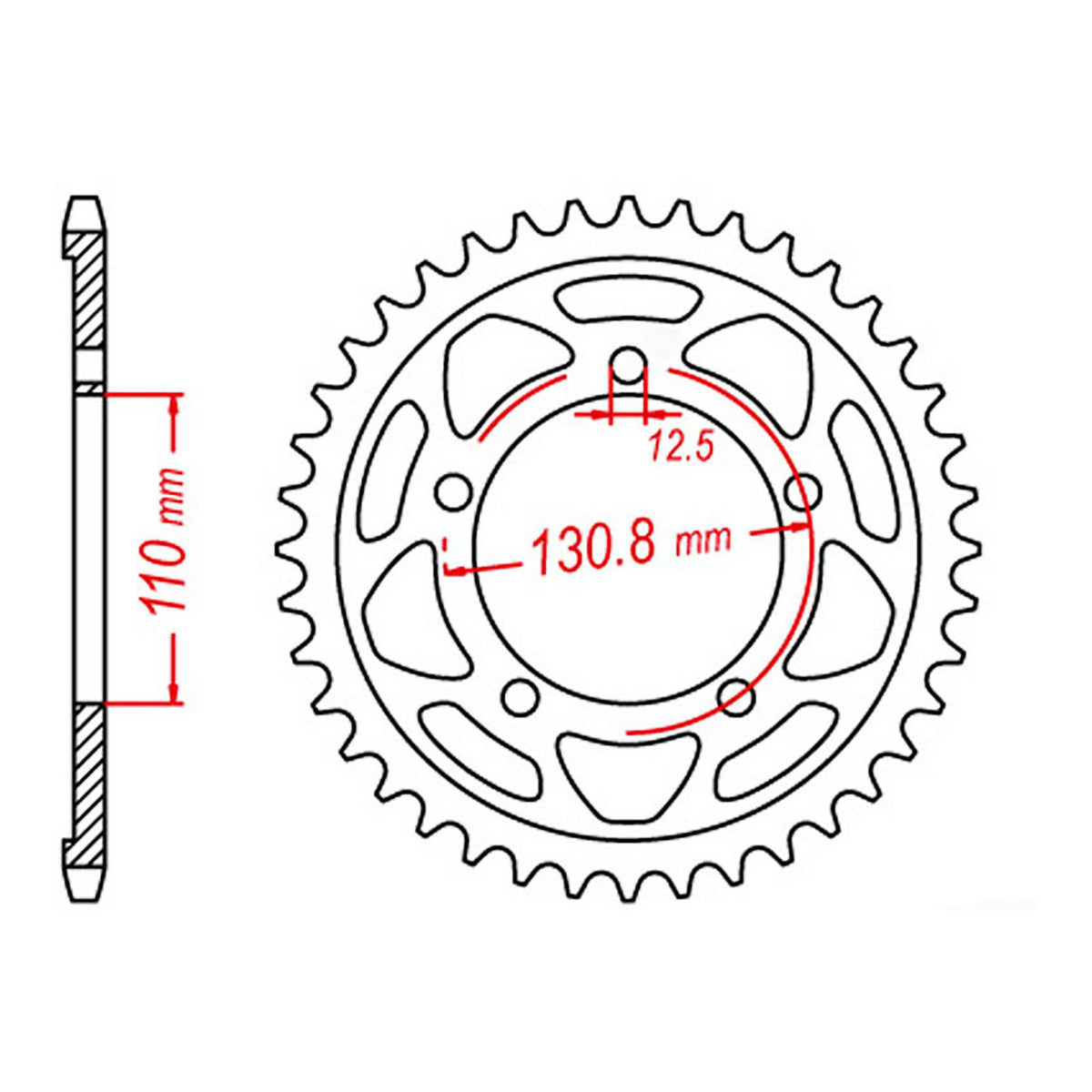 MTX 007 Steel Rear Sprocket #525 (11-BM7)