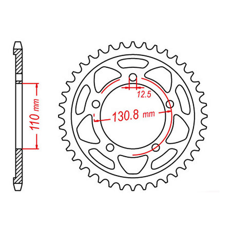 MTX 007 Steel Rear Sprocket #525 (11-BM7)
