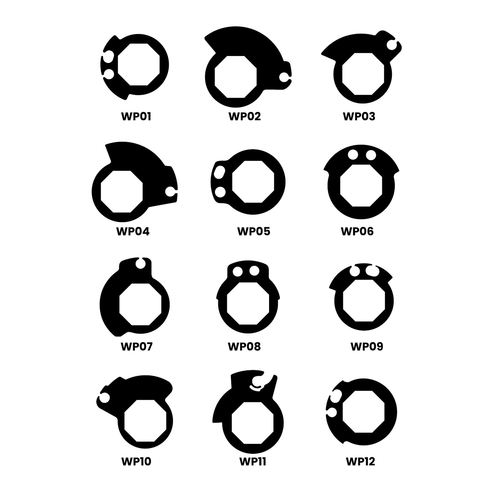 Whites Lock On Grips - Half Waffle - Orange (with 6 Cams)