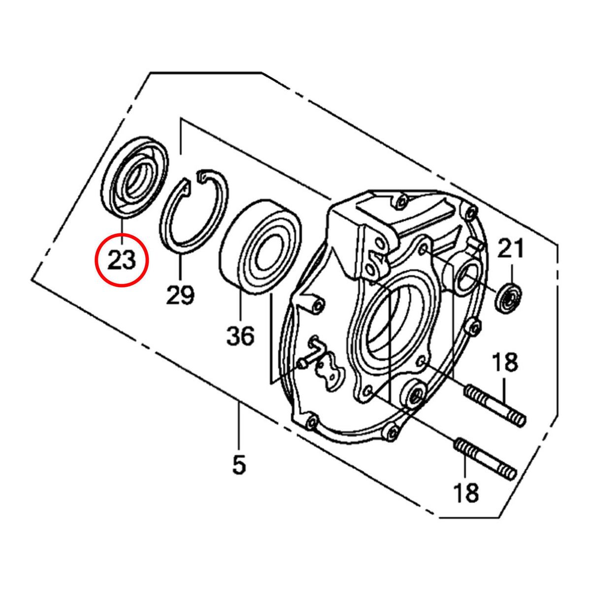 Whites Dust Seal - Honda Rear Brake Seal - 44x75x9