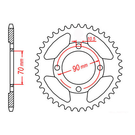XAM Sprocket Kit Honda CT110X O-Ring 15/45