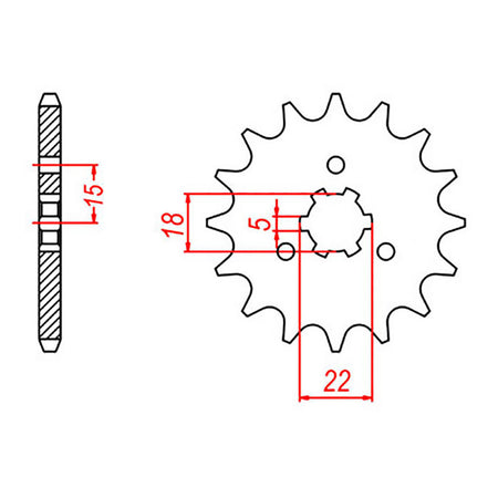 XAM Sprocket Kit Kawasaki KX125 '94-'95 12/49