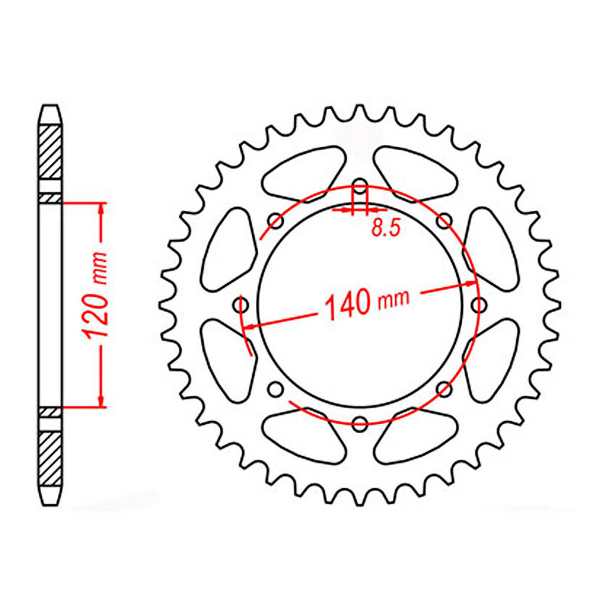 XAM Sprocket Kit Kawasaki KLR650 '06-'21 X-Ring Gold 15/43