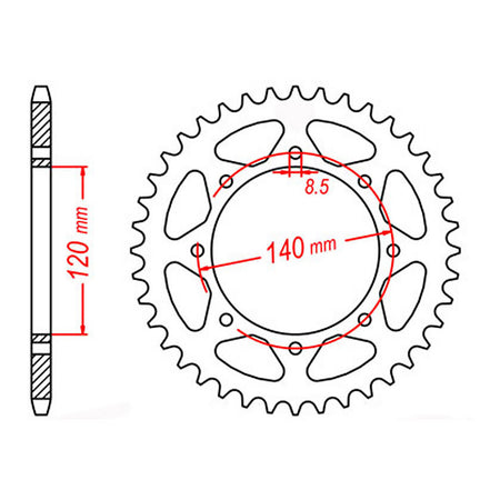 XAM Sprocket Kit Kawasaki KLR650 '06-'21 X-Ring 15/43