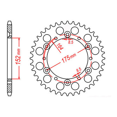XAM Sprocket Kit Yamaha TT250 R '93-'95 - 520NSDC Gold 14/43