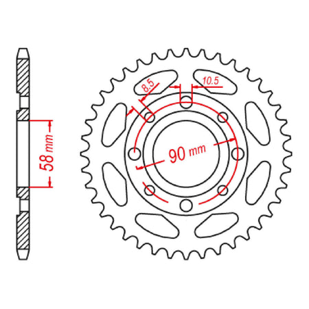 XAM Sprocket Kit Suzuki GSXS125 HD 14/45