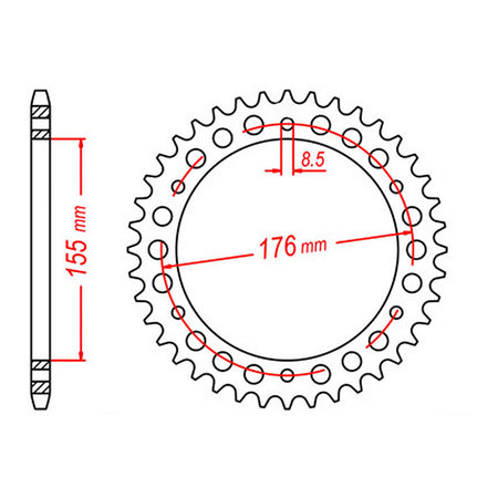 XAM Sprocket Kit Triumph Speed Triple 1050i '05-'11 X-Ring Gold 18/42