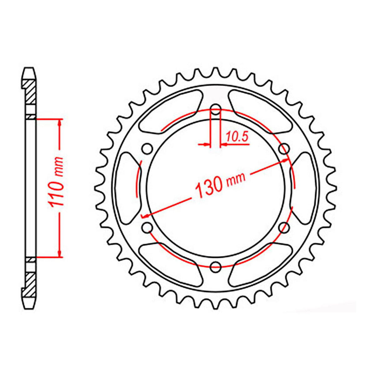 XAM Sprocket Kit Yamaha R6 '03-'05 (530 conv) X-Ring 16/48