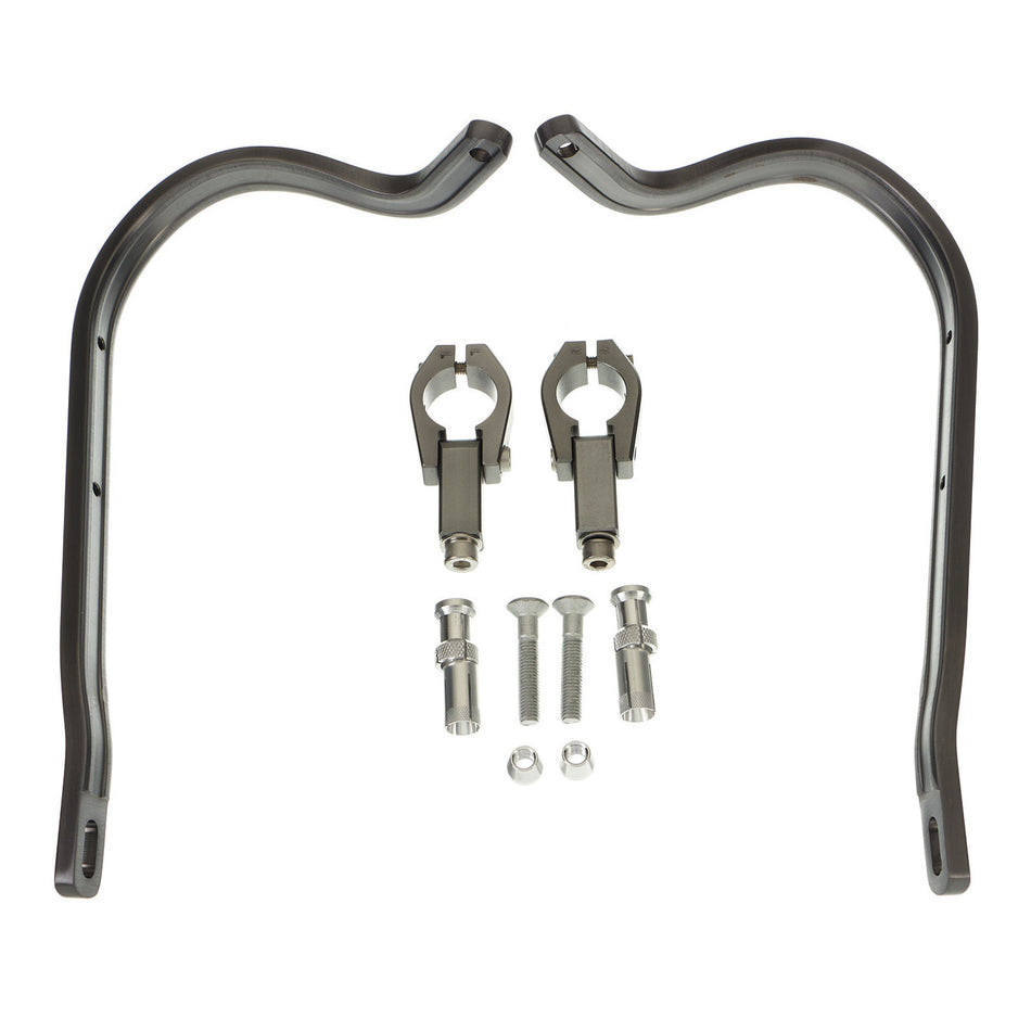 Zeta Armour Handguards Bent for 28.6mm Handlebars - Titanium
